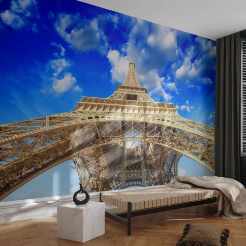 Fotótapéta Premium Canvas - Az ég és a felhők felé nyúlva - Város, Párizs, Eiffel-torony - 350x256 cm