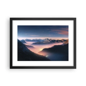 Poszter fehér keretben - Fény a völgyekben - 40x30 cm