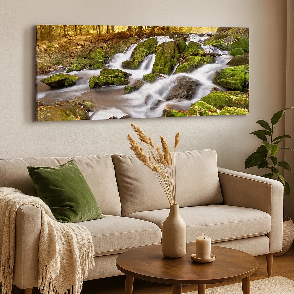 Vászonkép - Gyorsan át az őszi erdőn - 30x30 cm