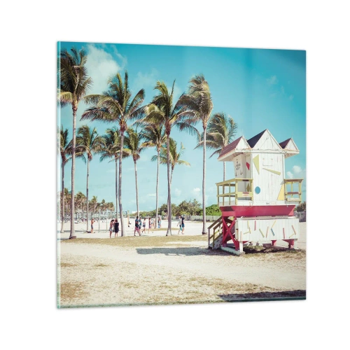 Üveg kép - Gyönyörű nap vár rád - 40x40 cm