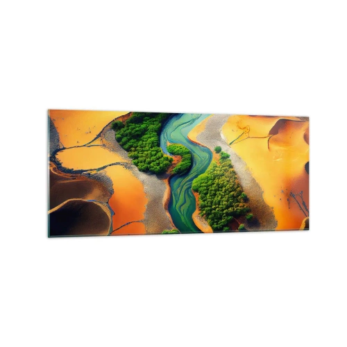 Üveg kép - Életetadó folyó - 120x50 cm