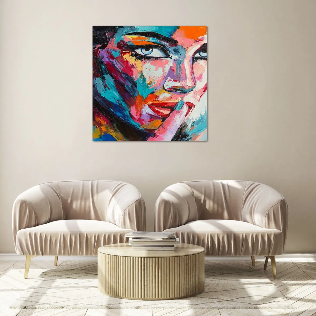 Üveg kép - Az első titkunk - 40x40 cm