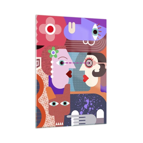 Üveg kép - Szemtől szembe - 50x70 cm