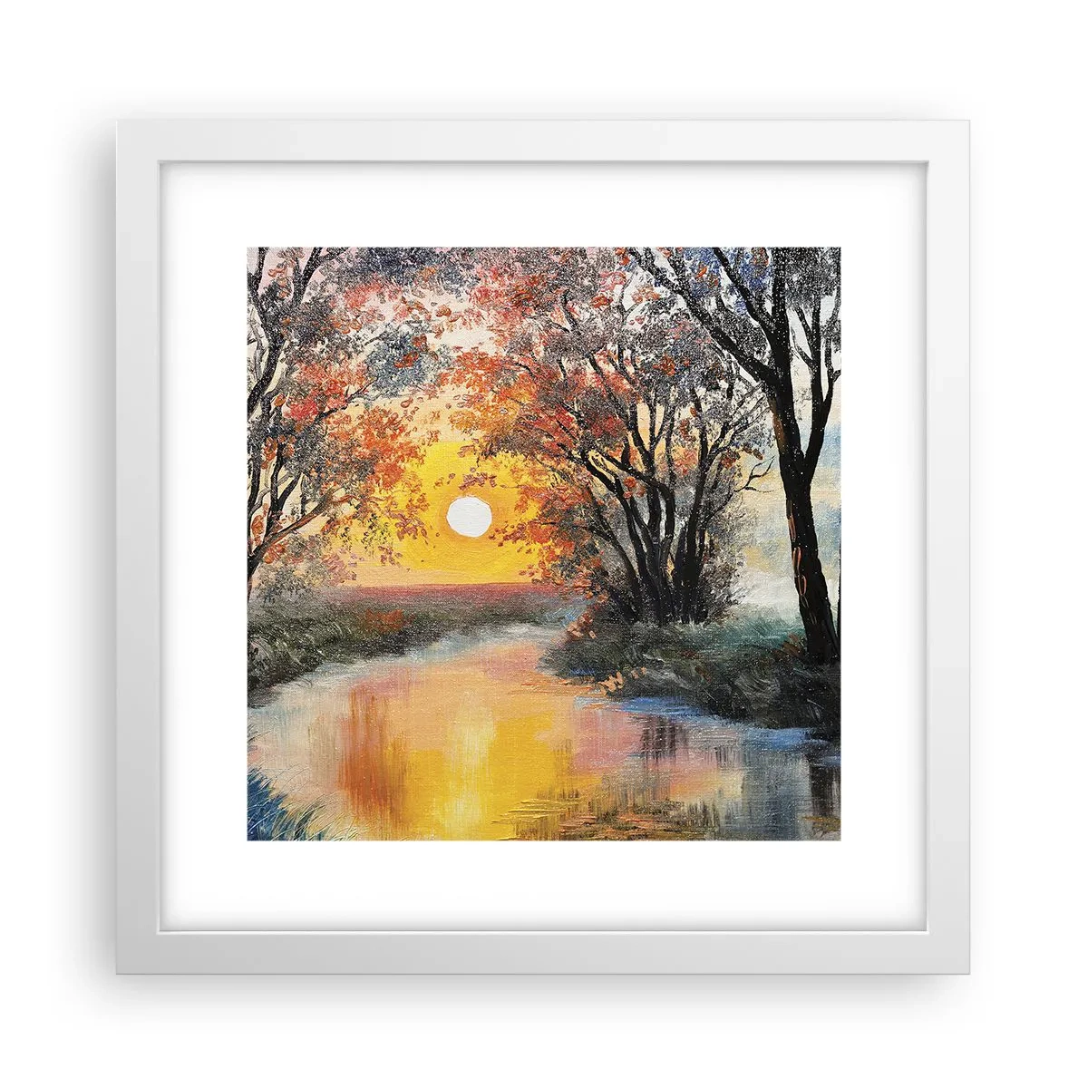 Poszter fekete keretben - Őszi hangulat - 30x30 cm