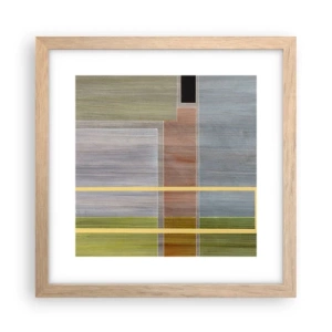 Poszter világos tölgy keretben - Egyszerűen és nyugodtan - 30x30 cm
