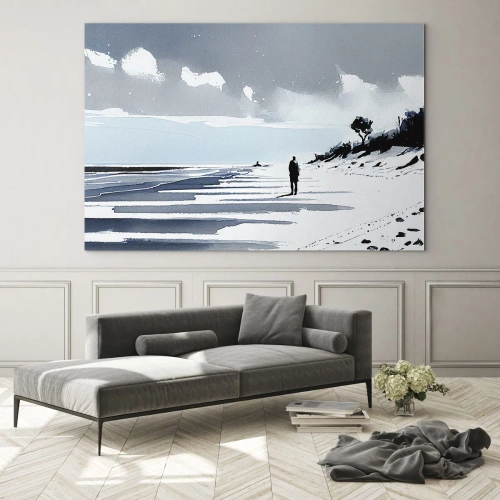 Üveg kép - Egyedül - 70x50 cm