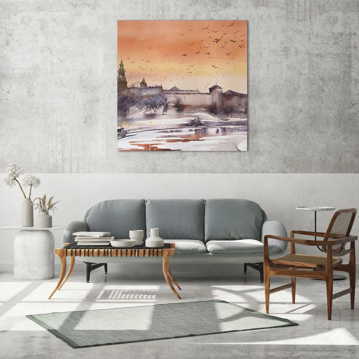 Üveg kép - Királyi naplemente - 70x70 cm