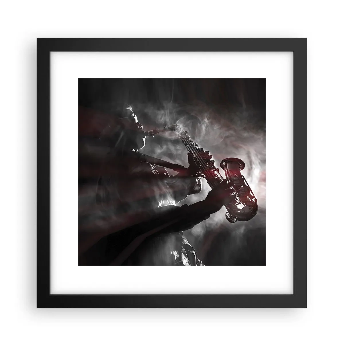 Poszter fehér keretben - A jazz párolgásban - 30x30 cm