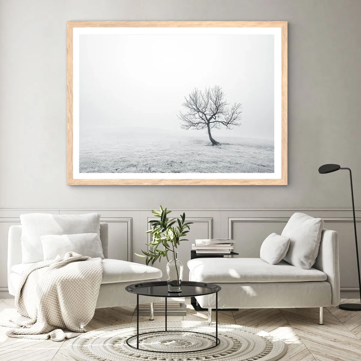 Poszter világos tölgy keretben - A semmi ellen - 70x50 cm