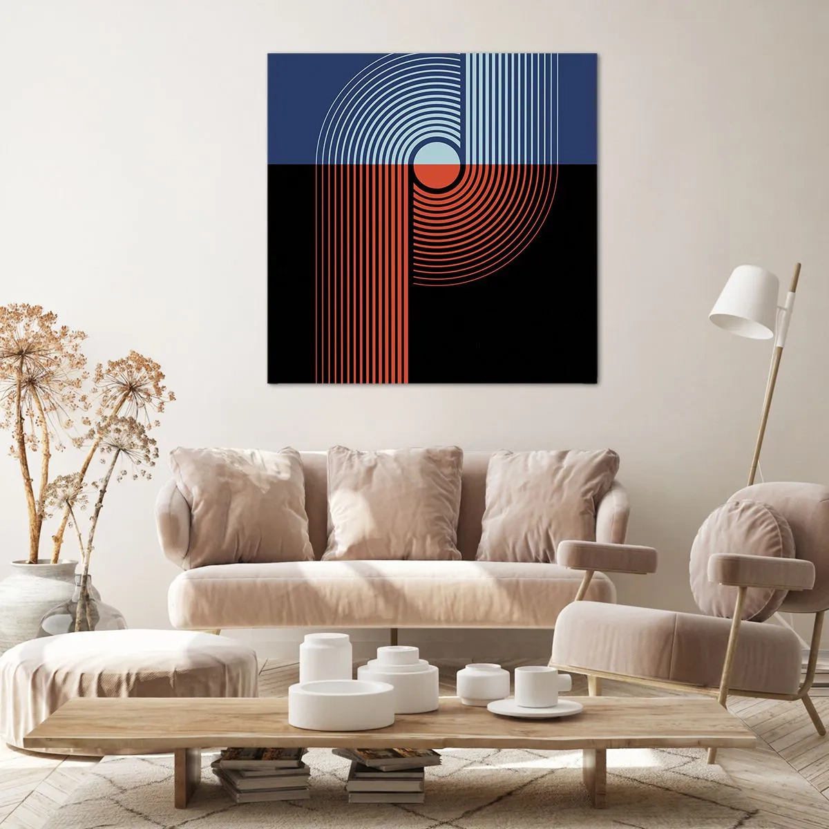 Vászonkép - Geometrikus ölelésben - 60x60 cm