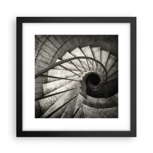 Poszter fehér keretben - Lépcsőn fel, lépcsőn le - 30x30 cm