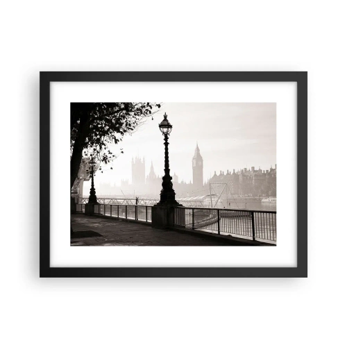 Poszter fehér keretben - Londoni reggel - 40x30 cm