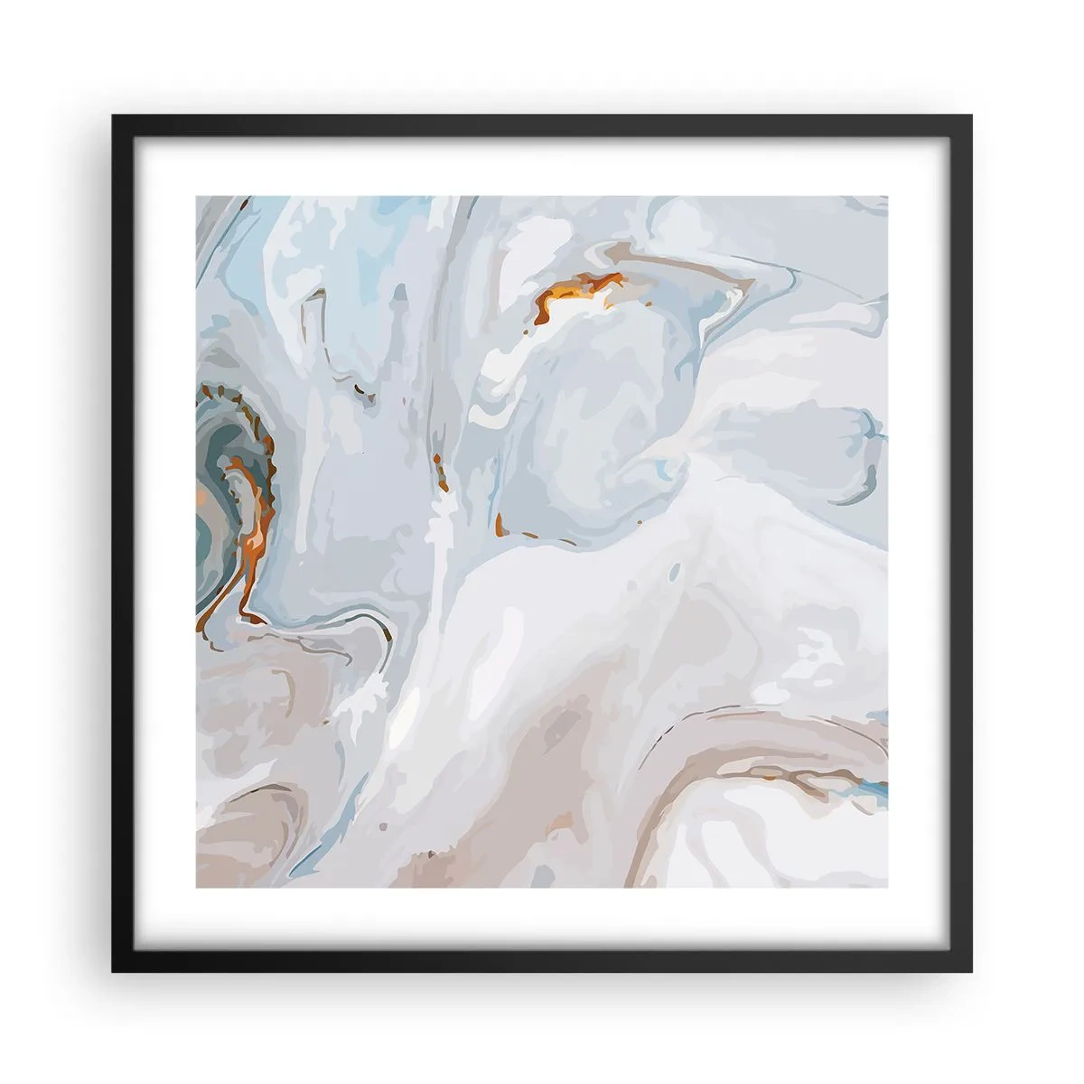 Poszter fehér keretben - Felhabzott fehér - 50x50 cm