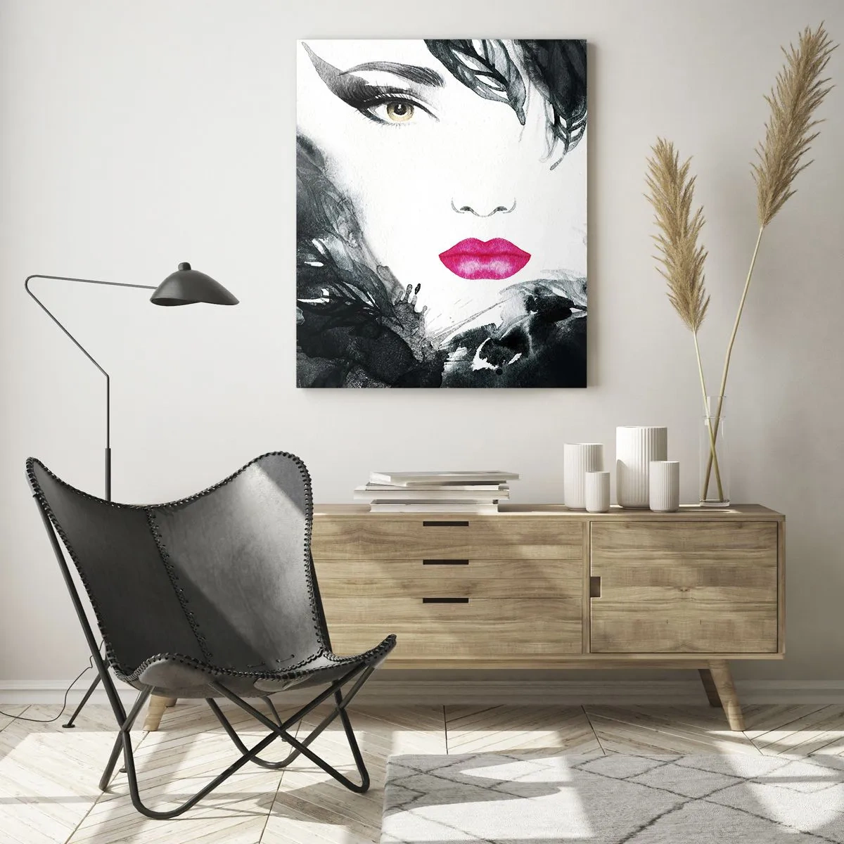 Üveg kép - Figyelem! Femme fatale - 50x70 cm