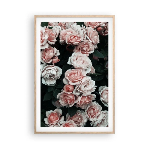 Poszter világos tölgy keretben - Rózsaszín ansamble - 61x91 cm