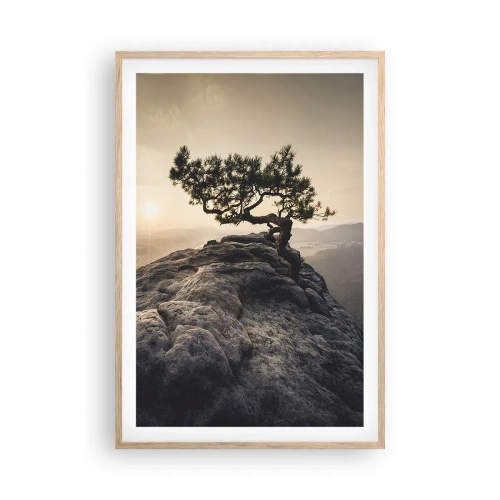 Poszter világos tölgy keretben - Az élet mindig győz - 61x91 cm