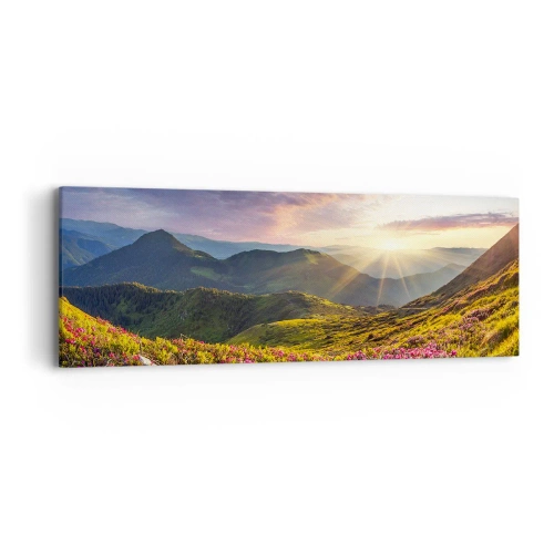 Vászonkép - A Hegyi reggeli frissesség - 90x30 cm