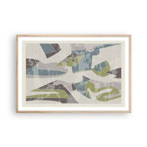 Poszter világos tölgy keretben - Kompozíció üveg mögött - 91x61 cm