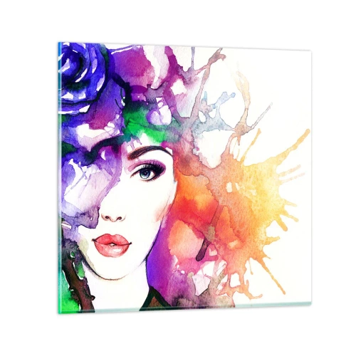 Üveg kép - Fejjel a felhőkben - 50x50 cm