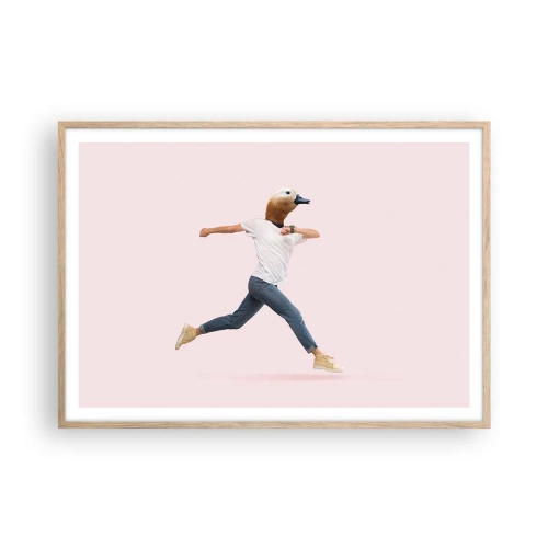 Poszter világos tölgy keretben - Egy csipetnyi abszurditás - 100x70 cm