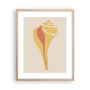 Poszter világos tölgy keretben - Szerves absztrakció - növekedés - 40x50 cm