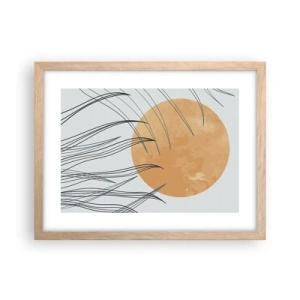 Poszter világos tölgy keretben - Mindig a nap felé - 40x30 cm