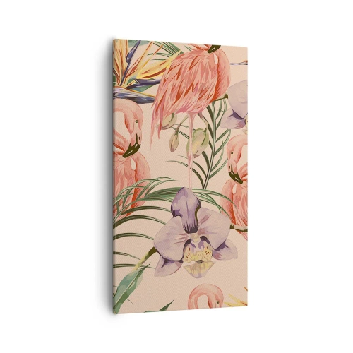 Vászonkép - Rózsaszín balett a virágokban - 55x100 cm