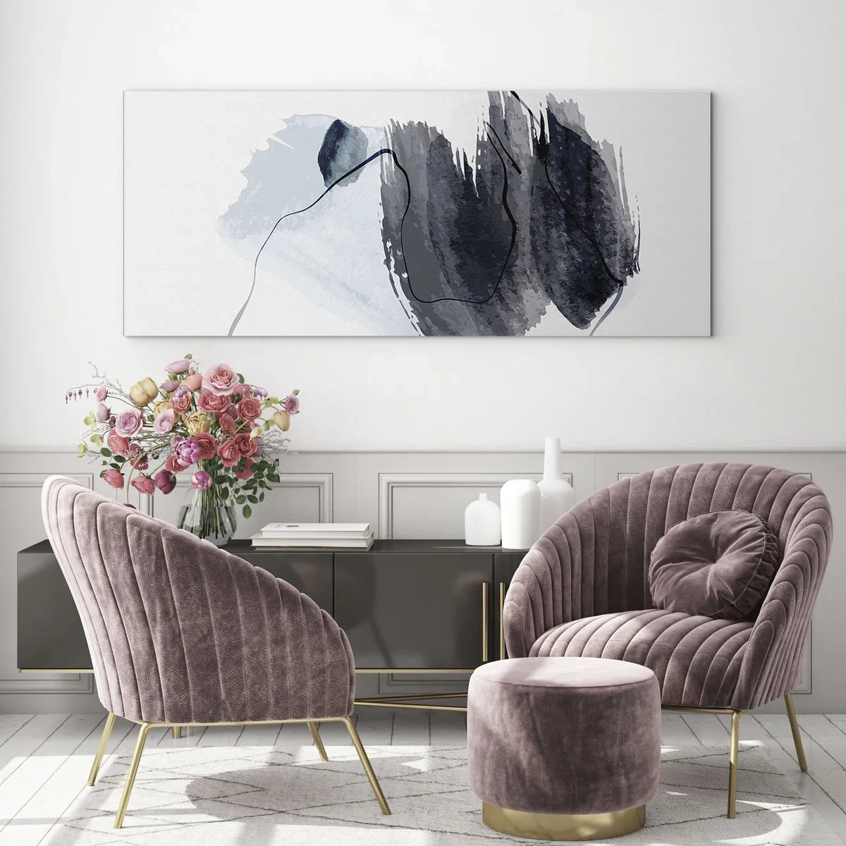 Üveg kép - Intenzitás és mozgás - 90x30 cm