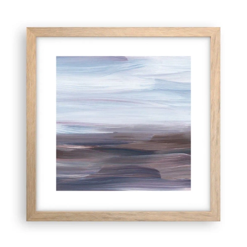 Poszter világos tölgy keretben - Elemek: víz - 30x30 cm
