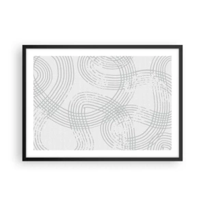 Poszter fehér keretben - Nincs egyenes út - 70x50 cm
