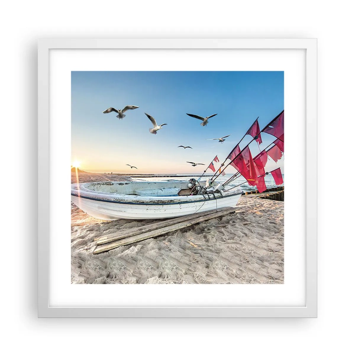 Poszter fekete keretben - Megérdemelt pihenés - 40x40 cm