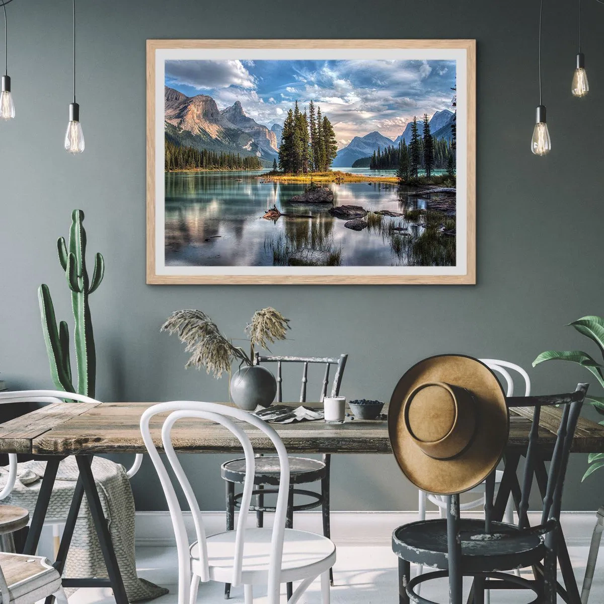 Poszter világos tölgy keretben - A nagy és tiszta víz mellett... - 91x61 cm