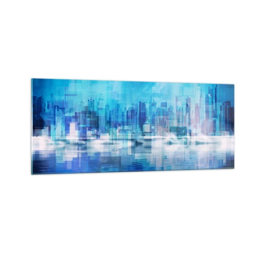 Üveg kép - Kékbe merült - 100x40 cm