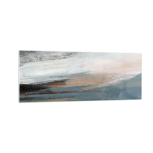 Üveg kép - Absztrakció: északi táj - 140x50 cm