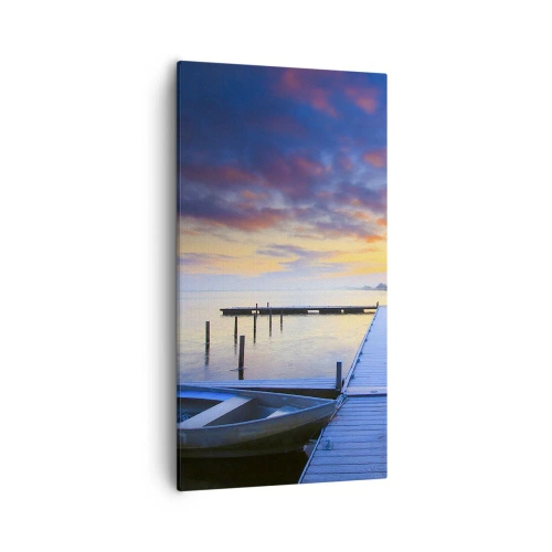 Vászonkép - Lila-arany nyugalom - 55x100 cm