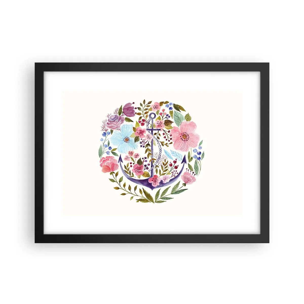 Poszter fehér keretben - Egy tengerész jó éjszakai alvása - 40x30 cm