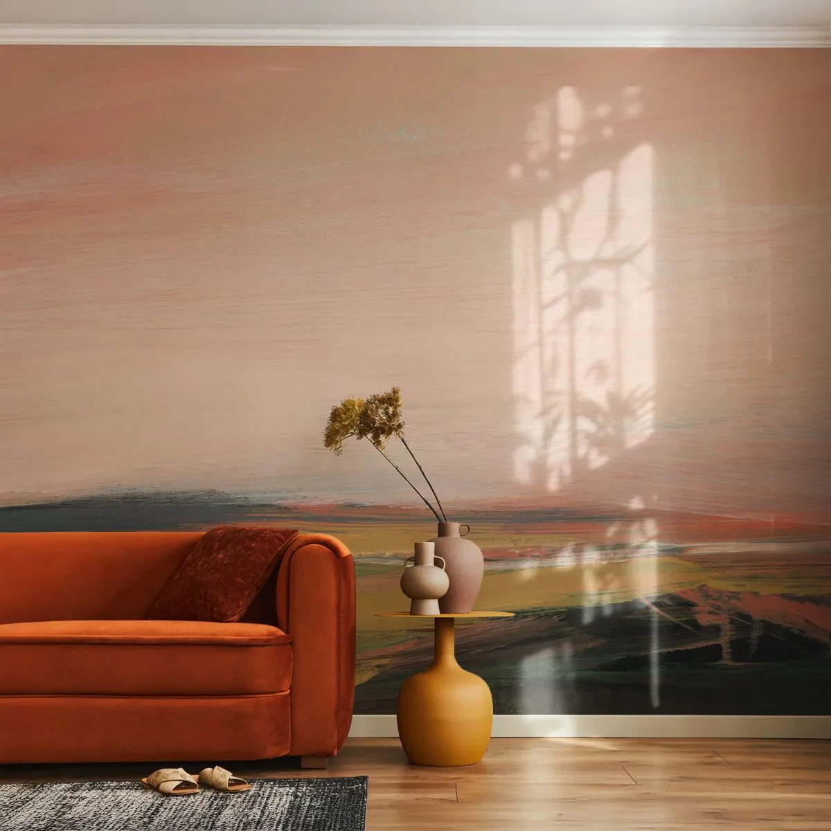 Fotótapéta Premium Sand - Rózsaszínben - Tájkép, Darab, Kilátás - 100x70 cm