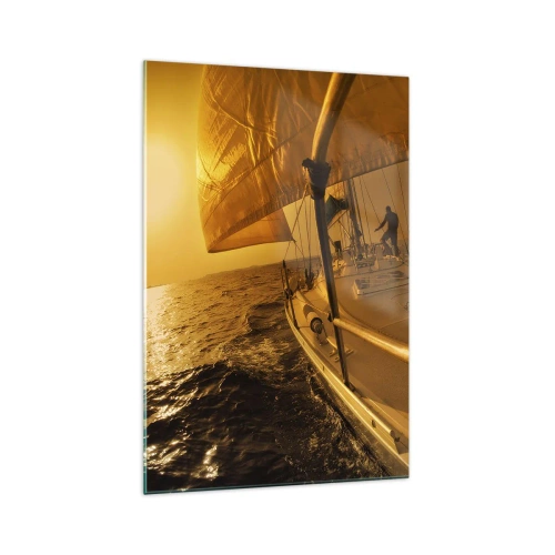 Üveg kép - Arany este egy színes nap után - 70x100 cm