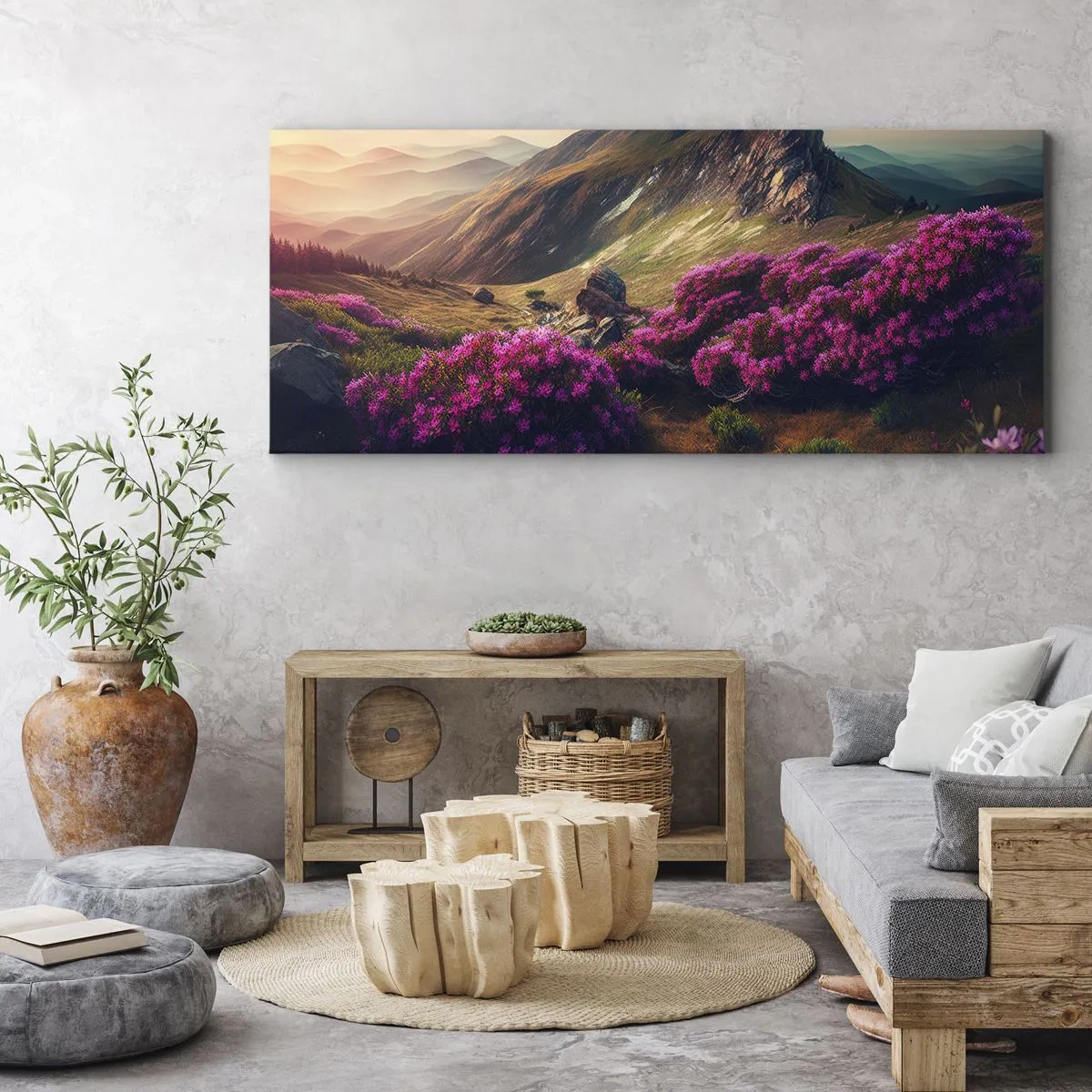 Vászonkép - Nyár a hegyekben - 100x40 cm