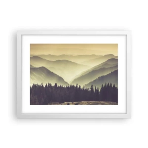 Poszter fekete keretben - Hegyeken túl… - 40x30 cm
