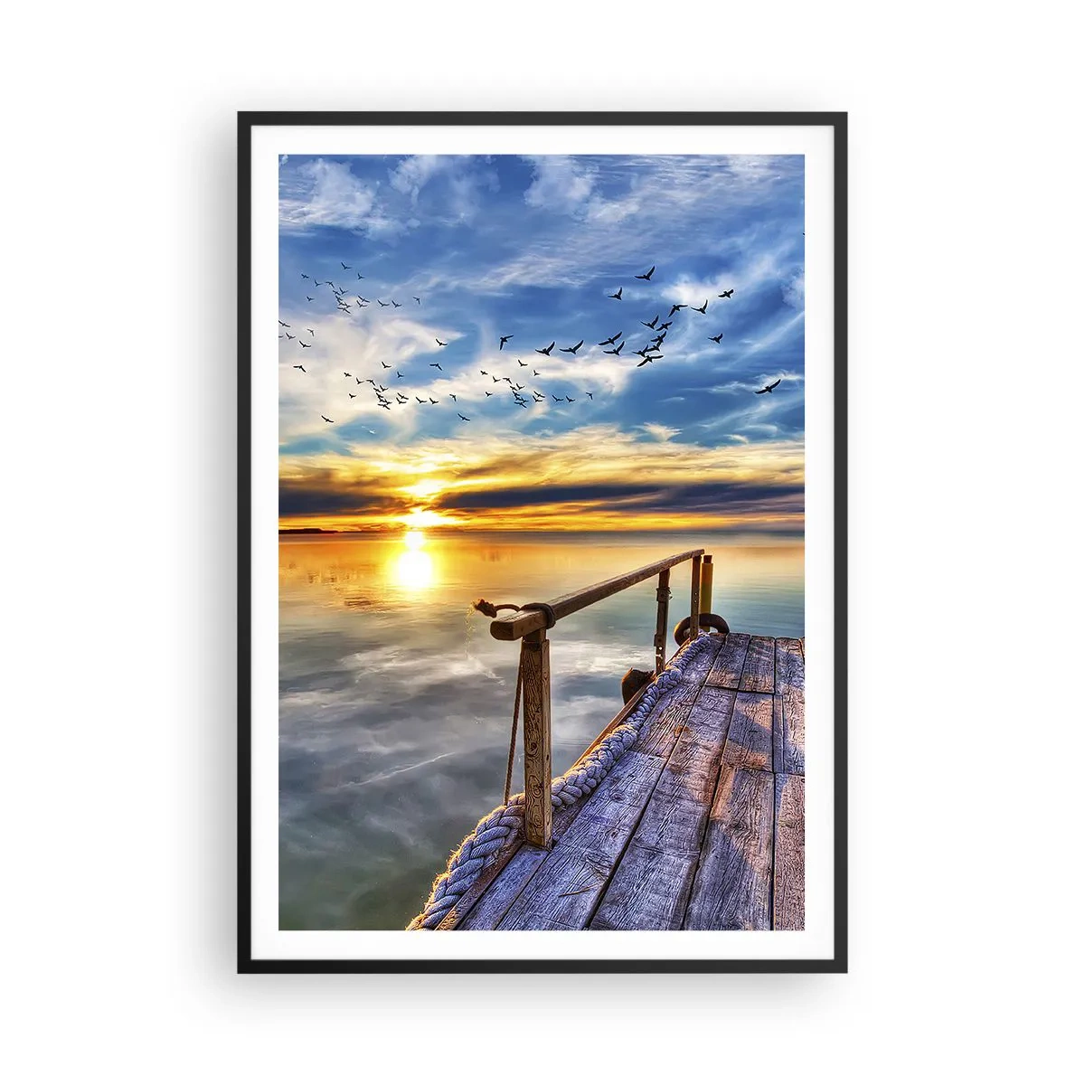 Poszter fehér keretben - Megnyugszik a szél - 70x100 cm