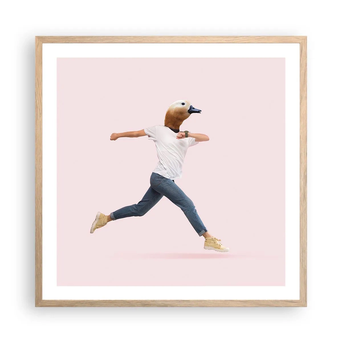 Poszter világos tölgy keretben - Egy csipetnyi abszurditás - 60x60 cm