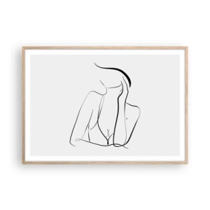 Poszter világos tölgy keretben - Az álmok hullámán - 100x70 cm