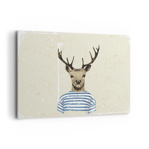 Vászonkép - Mert szeretem a csíkos pólókat! - 120x80 cm