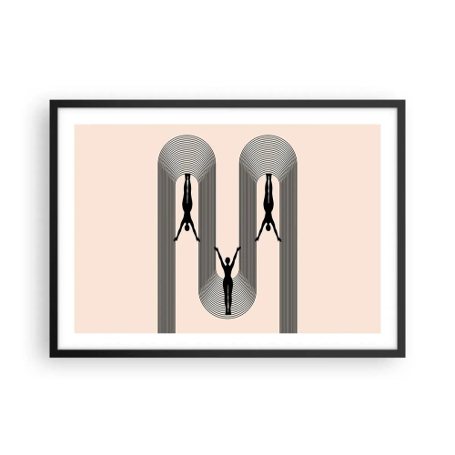 Poszter fehér keretben - Fejjel lefelé - 70x50 cm