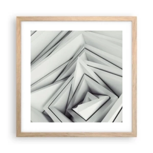 Poszter világos tölgy keretben - Éles szögek bimbóznak - 40x40 cm