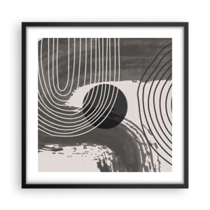 Poszter fehér keretben - Az ovális nyer - 50x50 cm