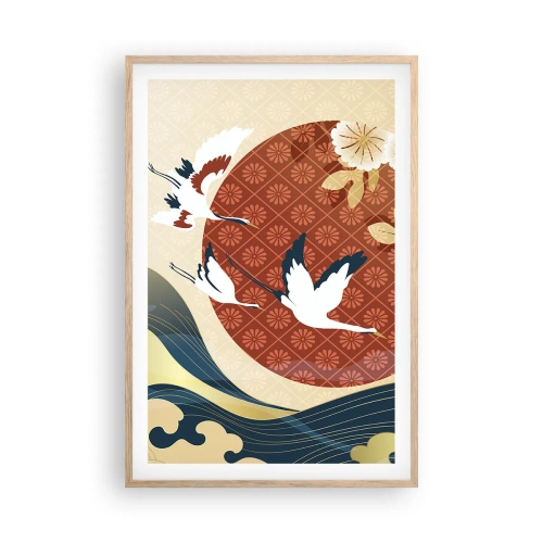 Poszter világos tölgy keretben - Japán mese - 61x91 cm