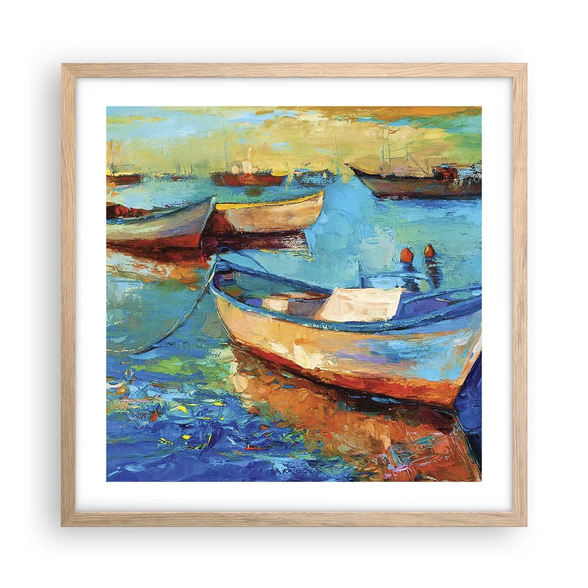 Poszter világos tölgy keretben - A déli öbölben - 50x50 cm
