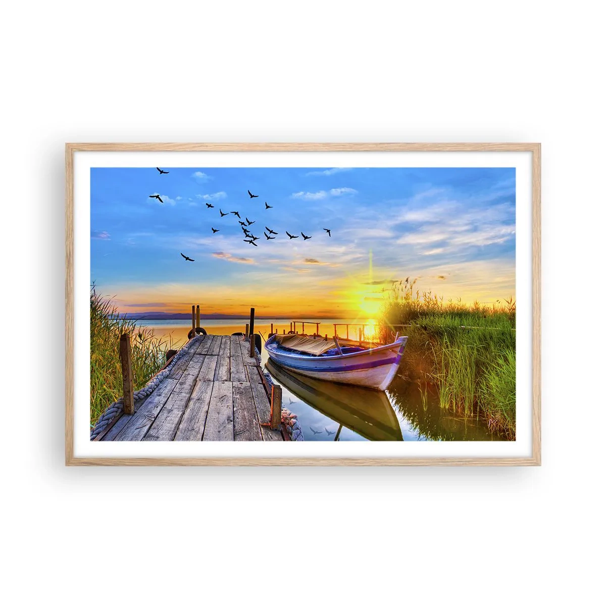 Poszter világos tölgy keretben - Viszlát holnapig - 91x61 cm